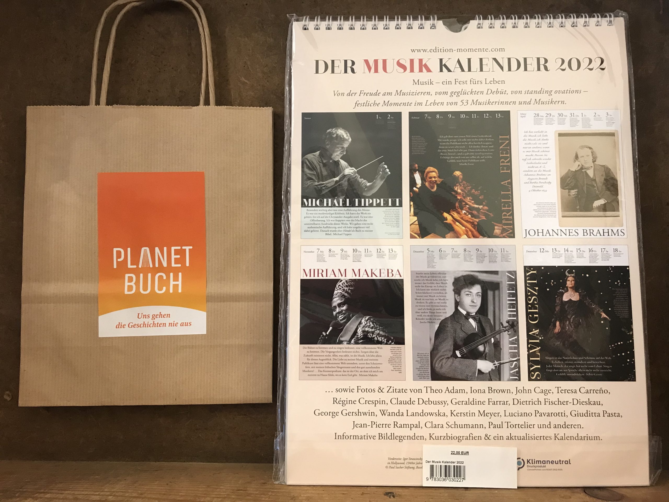 Der Musik Kalender 2022  Kalender  Planet Buch - Buchhandlung