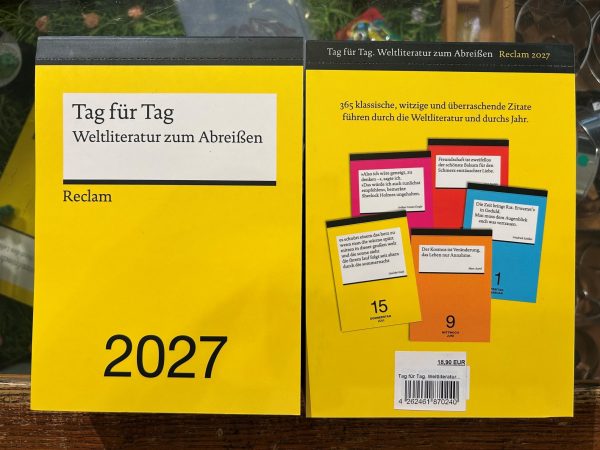 Tag für Tag. Weltliteratur zum Abreißen Kalender 2027